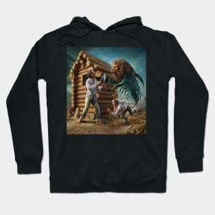 locust with lions head coming for carpenter Hoodie